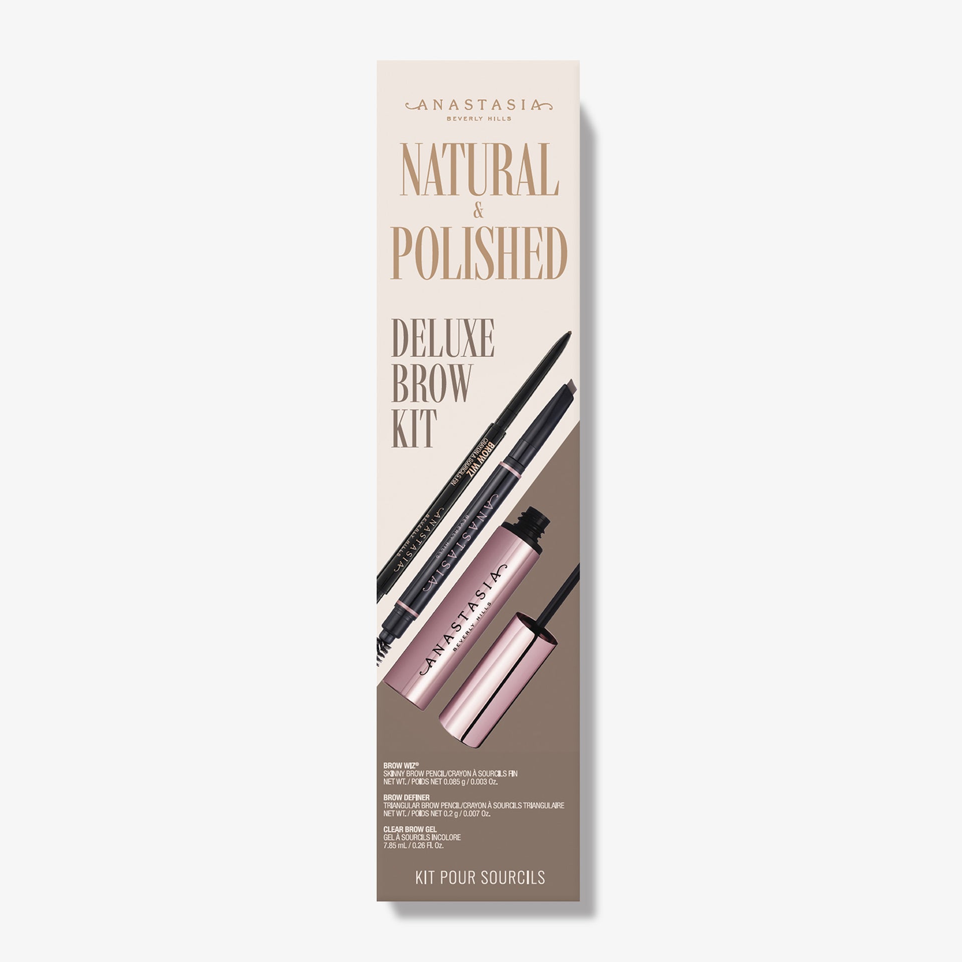 Medium Brown | Natural & Polished Deluxe Brow Kit 