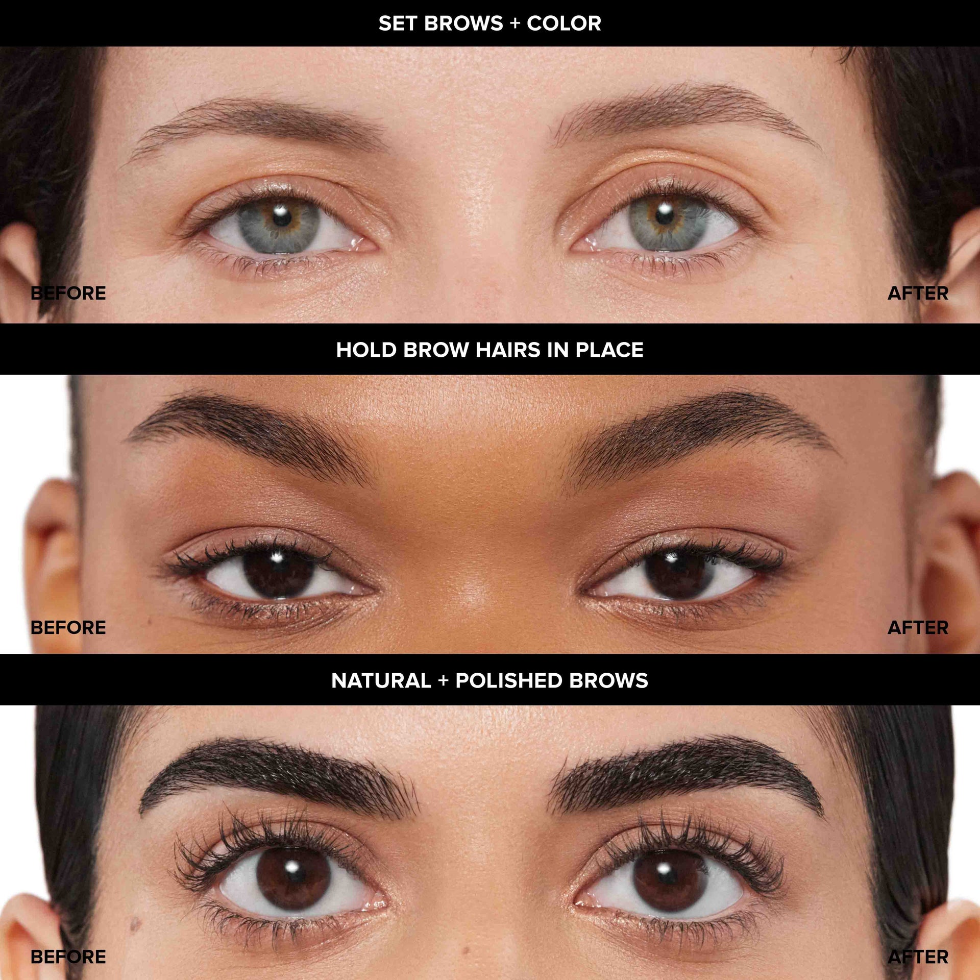 Ultimate Brow Freeze Set Before & After